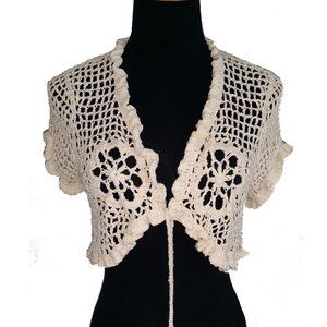 ROBERT RODRIGUEZ CROCHET BOLERO TOP Size L